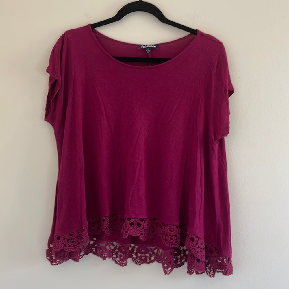 Freshman Dark Pink Short Sleeve Top!